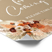 Terracotta verbrannte orange boho Danke für das Ko Poster (Ecke)