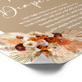 Terracotta verbrannte orange boho Späte Nacht Wind Poster (Ecke)