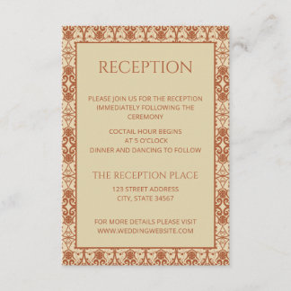 Terracotta Vintag Boho Wedding Begleitkarte