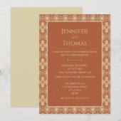 Terracotta Vintag Boho Wedding Einladung (Vorne/Hinten)