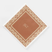 Terracotta Vintag Boho Wedding Serviette (Ecke)