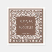 Terracotta Vintage Blumenstrasse Serviette (Vorderseite)