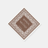 Terracotta Vintage Blumenstrasse Serviette (Ecke)