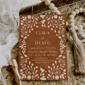 Terracotta Vintage Mexican Wedding Invitation Einladung