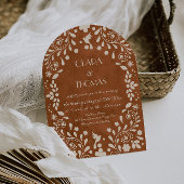 Terracotta Vintage Mexican Wedding Invitation Einladung