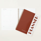 Terracotta Vintage Retro Stripe Personalized Planer (Anzeige)