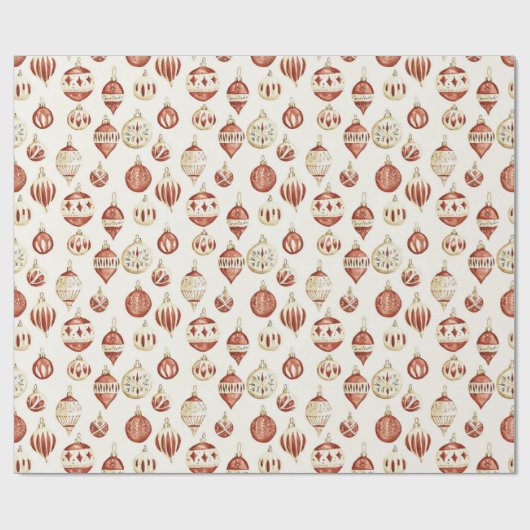 Terracotta Vintages Ornament Geschenkpapier (Flach)