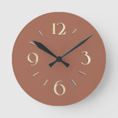 Terracotta Wall Clock Runde Wanduhr (Vorderseite)