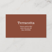 Terracotta | "Warm and Earthy" Visitenkarte (Vorderseite)