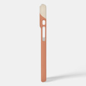 Terracotta Warm Bio geformt Personalisierter Name Case-Mate iPhone Hülle (Rückseite / Links)