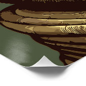 Terracotta Warrio - Alte Gold Kunst Poster (Ecke)