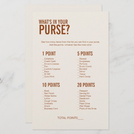 Terracotta Was steckt in deinem Brautparty? (Vorne/Hinten)