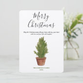 Terracotta Wasserfarbe Merue Weihnachtsbaum (Stehend Vorderseite)