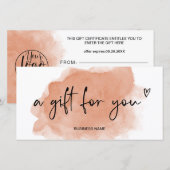 Terracotta Wasserfarben Logo-Geschenk (Vorne/Hinten)