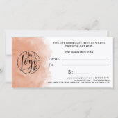 Terracotta Wasserfarben Logo-Geschenk (Rückseite)