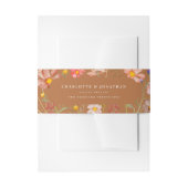 Terracotta Wasserfarbene Hochzeit im Herbst Einladungsbanderole (Vorderseite Beispiel)