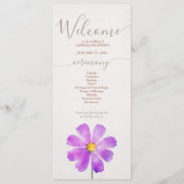 Terracotta Watercolor Daisy Wedding Program Programm (Vorderseite)