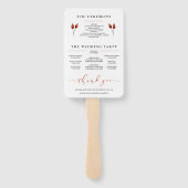 Terracotta Watercolor Floral Wedding Program Fans Fächer (Rückseite)