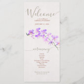Terracotta Watercolor Floral Wedding Program Programm (Vorderseite)