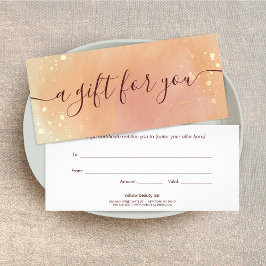 Terracotta Watercolor Script Wellness-Center Gesch Werbekarte