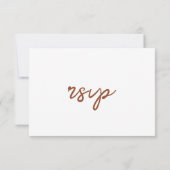 Terracotta Watercolor Wildblume Boho Wedding RSVP (Rückseite)