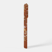 Terracotta Watercolor Wildflowers Pattern Name  iPhone Hülle (Rechte Seite)