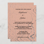 Terracotta Wave Abstrakte Bohemische Hochzeit Einladung (Vorne/Hinten)