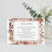 Terracotta Wedding Accommodation Card Begleitkarte (Stehend Vorderseite)