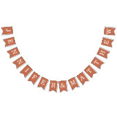 Terracotta Wedding Bride Groom Names Simple Brown Wimpelkette (Alle)