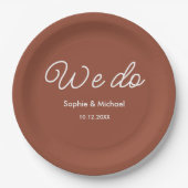 Terracotta Wedding Burnt Orange We Do Pappteller (Vorderseite)