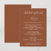 Terracotta Wedding Card Begleitkarte (Vorne/Hinten)