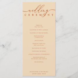 Terracotta Wedding Ceremony Plan Programm