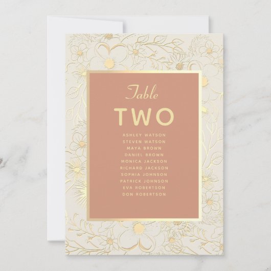 Terracotta Wedding Chart (Vorderseite)