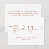 Terracotta Wedding Dankeschön Karte (Vorne/Hinten)