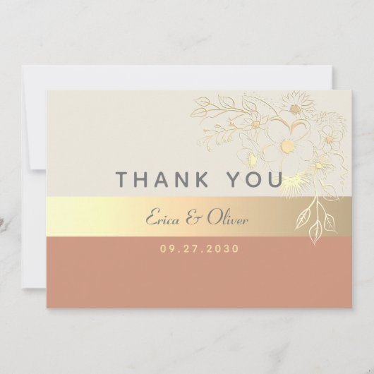 Terracotta Wedding Dankeskarte (Vorderseite)
