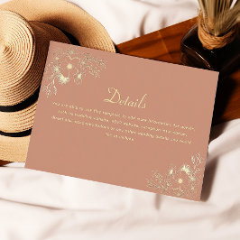 Terracotta Wedding Details Karte