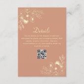 Terracotta Wedding Details QR Code Begleitkarte (Vorderseite)