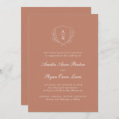 Terracotta Wedding Einladung (Vorne/Hinten)