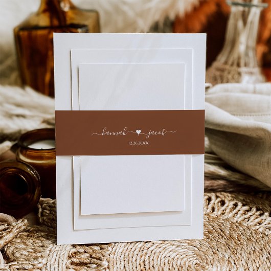 Terracotta Wedding Einladungsbanderole