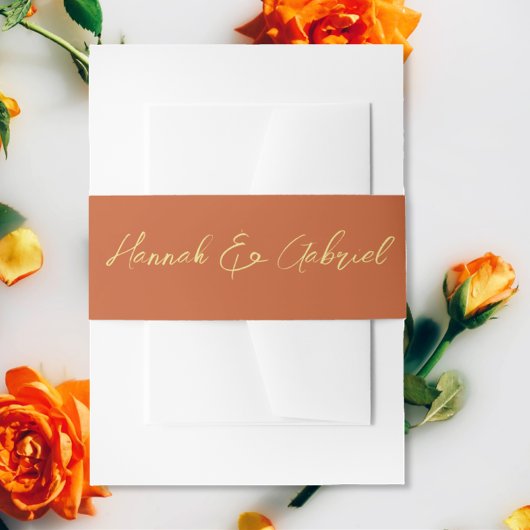 Terracotta Wedding Einladungsbanderole