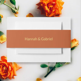 Terracotta Wedding Einladungsbanderole