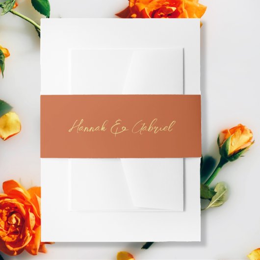 Terracotta Wedding Einladungsbanderole