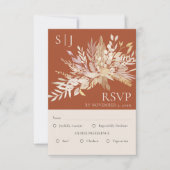 Terracotta Wedding Entree RSVP Karte (Vorderseite)