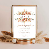 Terracotta Wedding Gents Badezimmer Basket Poster