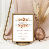 Terracotta Wedding Gents Badezimmer Basket Poster