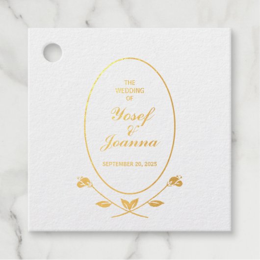 Terracotta Wedding Geschenkanhänger (Vorderseite)