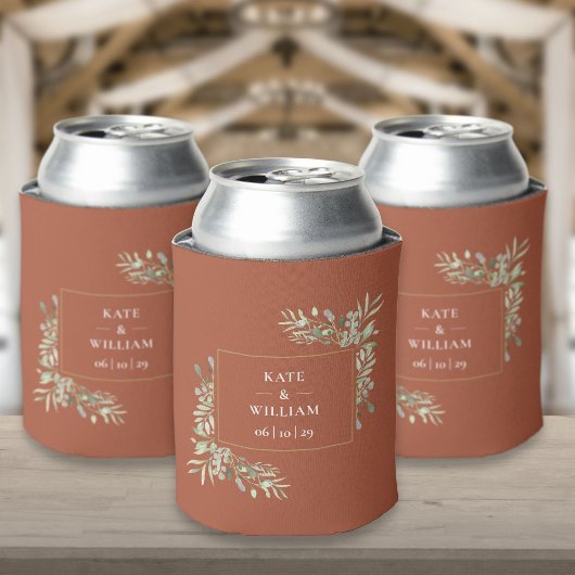 Terracotta Wedding Greenerity Foliage kann kühlen Dosenkühler