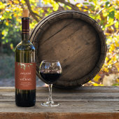 Terracotta Wedding Greenery Personalisiert Weinetikett