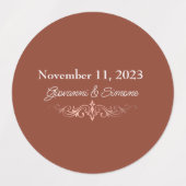 Terracotta Wedding Imitats Rose Gold Labels Etiketten (Design 1)