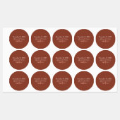 Terracotta Wedding Imitats Rose Gold Labels Etiketten (Blatt)
